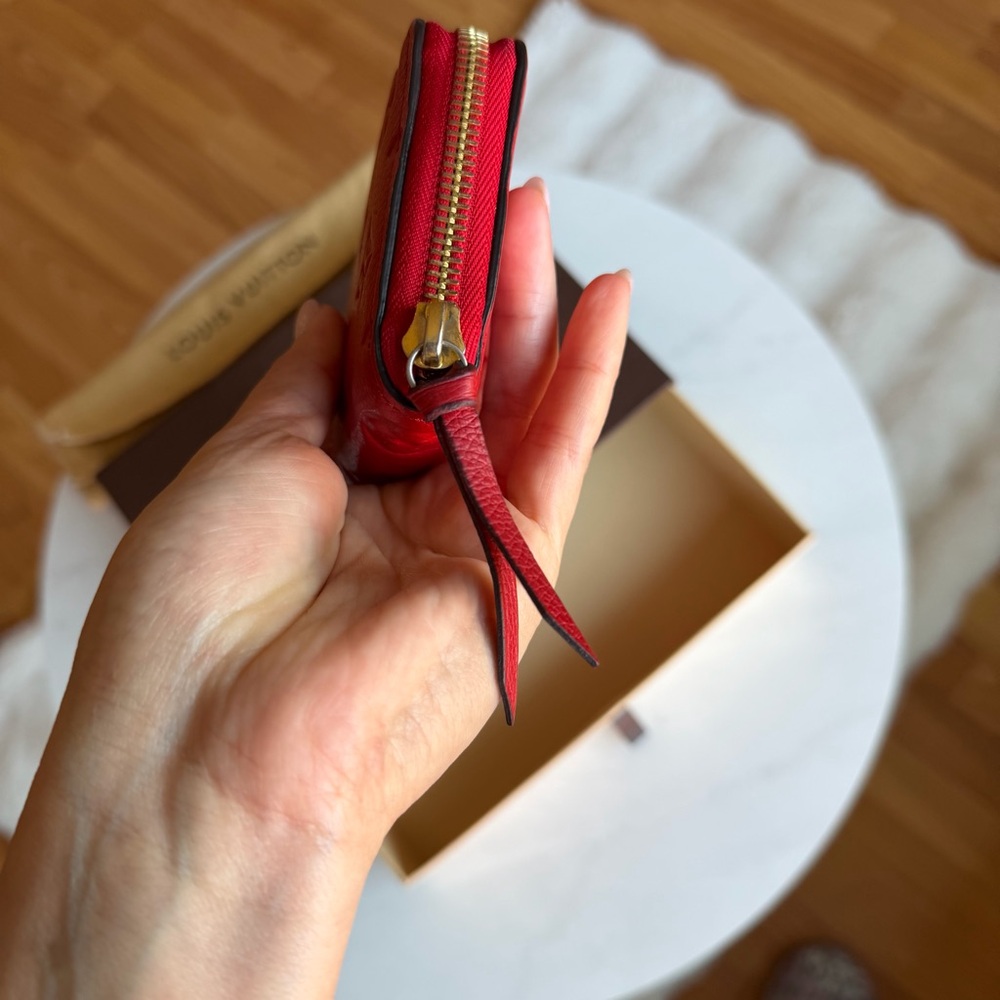 Authentic Louis Vuitton Zippy Wallet Empreinte Leather – Bold Red – - Picture 12 of 17